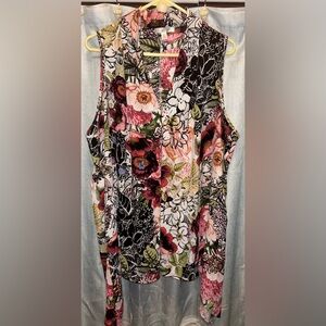 Spense Multicolor Floral Sleeveless Blouse